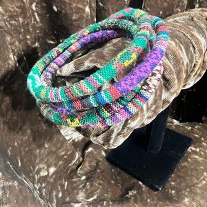 Fabric Wraps fits a 8” inch Wrist Can Add more Wraps Magnetic clasp.